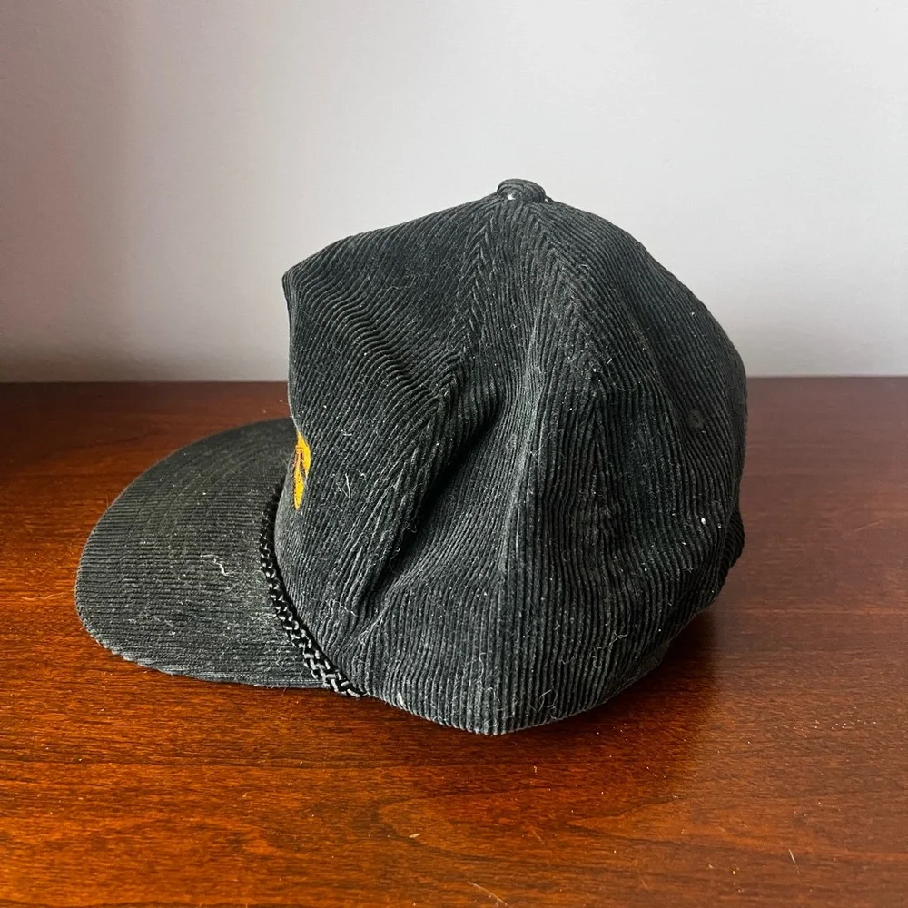 Vintage Black TMC Corduroy‎ Cap Hat EUC